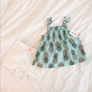 /NEW/ - two-piece top and shorts set- 12mos